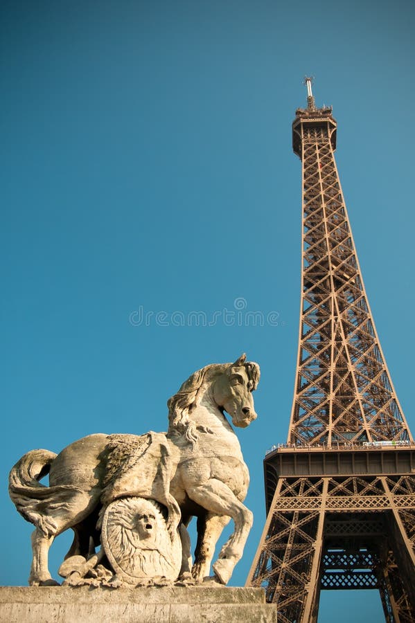 Horse Statue In The Center Paris. Stock Image Image of european