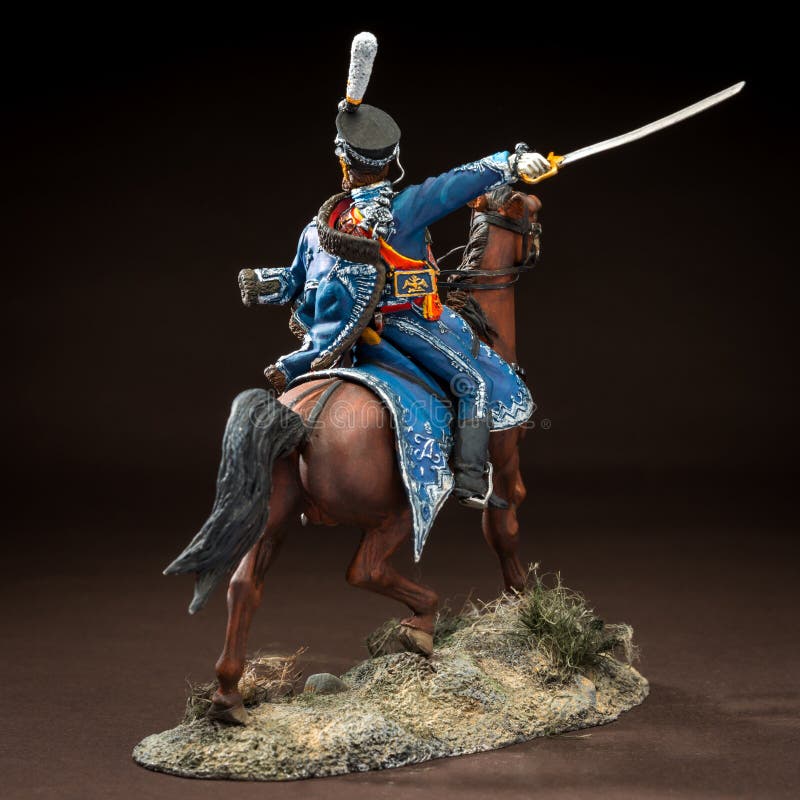 Tin soldier figure Indian with a spear and shield 54 mm 