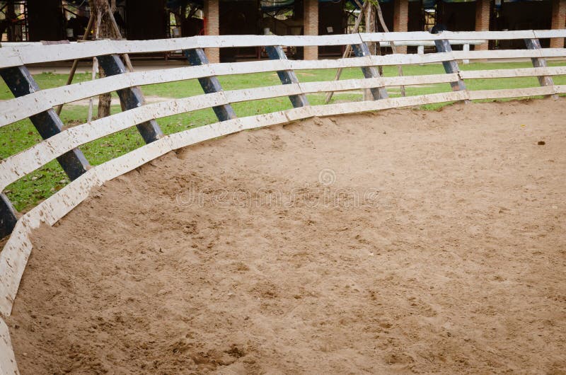 A Horse Training Circle Corral Outdoors Stock Image Image of
