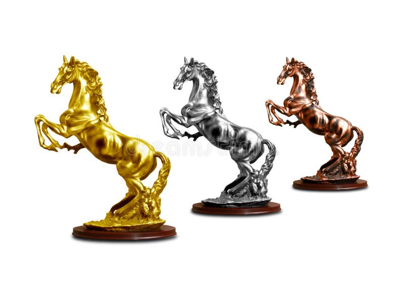 Horse trophy stock photo. Image of bronze, decorative 26511406