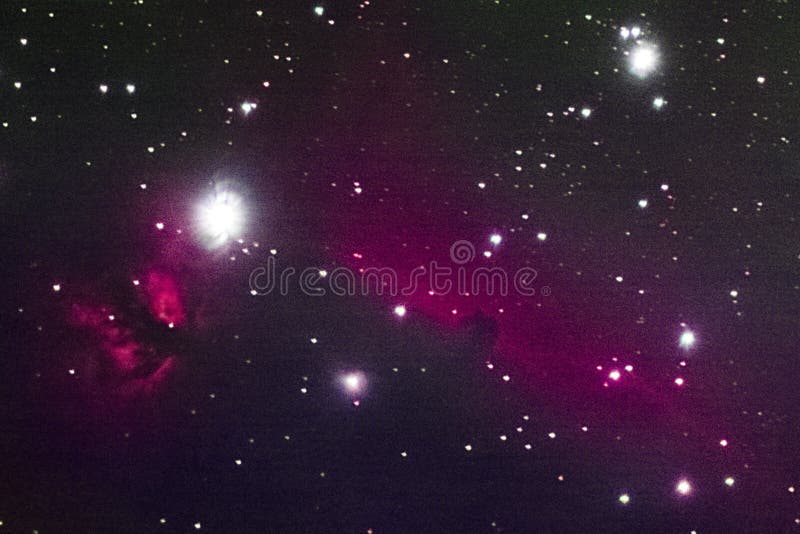 HorseHead e nebulosa da flama imagens de stock royalty free HorseHead e nebulosa da flama imagens de stock royalty free
