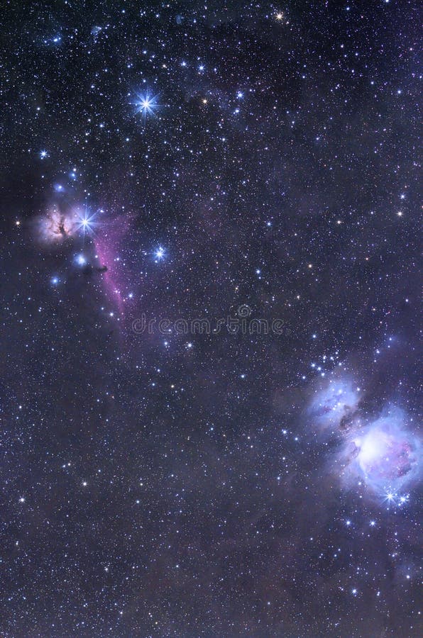 Horsehead e Orion Nebula imagens de stock Horsehead e Orion Nebula imagens de stock