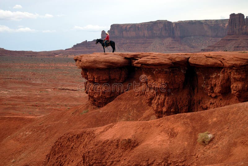 Horseman at John Ford Point, Monument Valley, Arizona