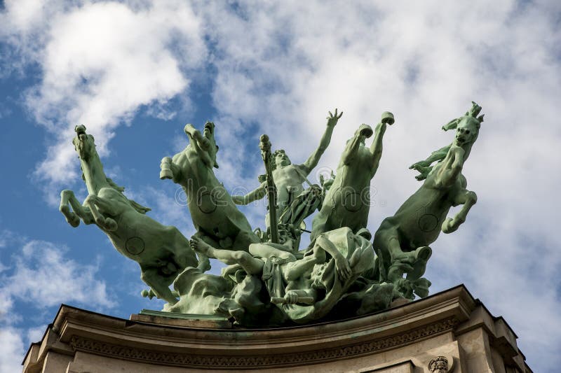 Horses statue in Paris stock image. Image of high, paris 27263525