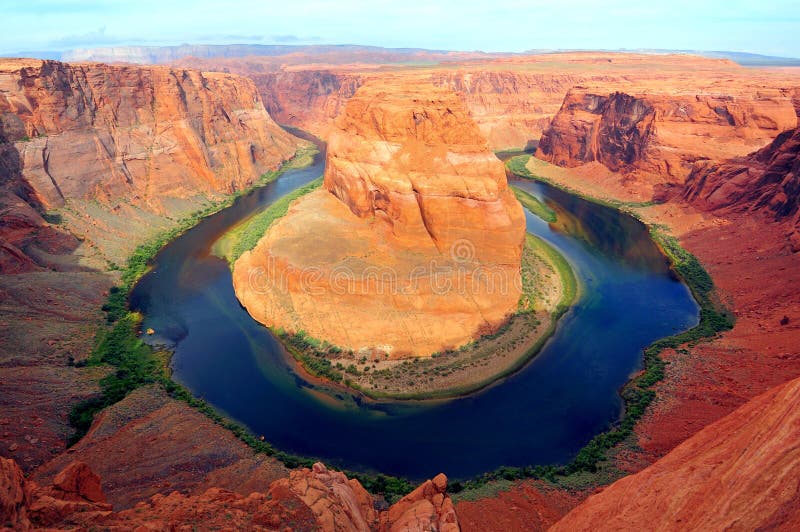 Horseshoe bend of Colorado river stock image
