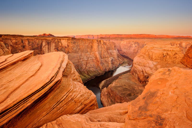 Horseshoe bend of Colorado river royalty free stock photo