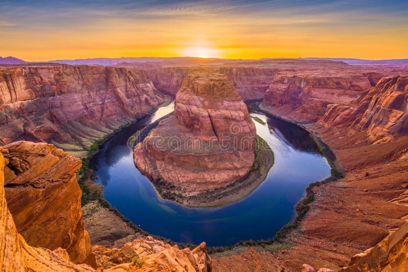 Horseshoe Bend on the Colorado River royalty free stock photography