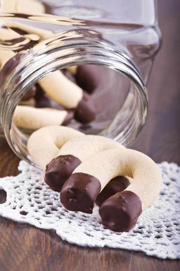 Horseshoe cookies. stock image. Image of bittersweet 24901553