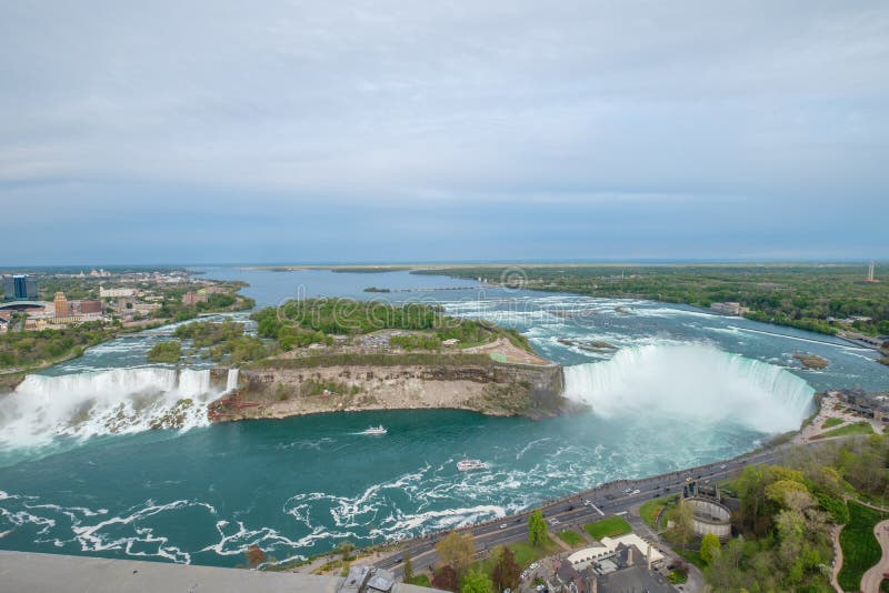 Horseshoe Falls at Niagara Falls Stock Photo Image of niagara, aerial
