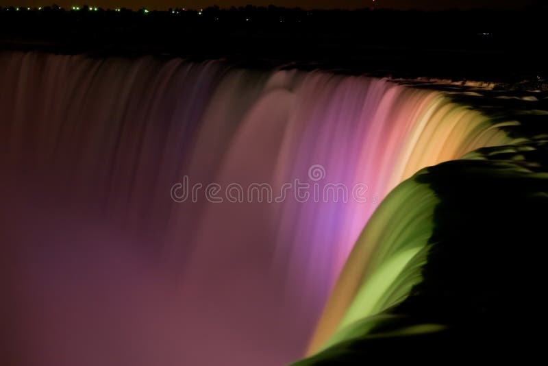 Horseshoe Falls at Night stock photo. Image of crestline 2602028