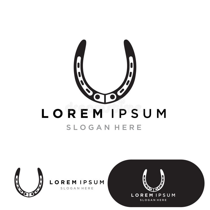 Horseshoe Logo and Symbol Vector Stock Vector Illustration of cowboy