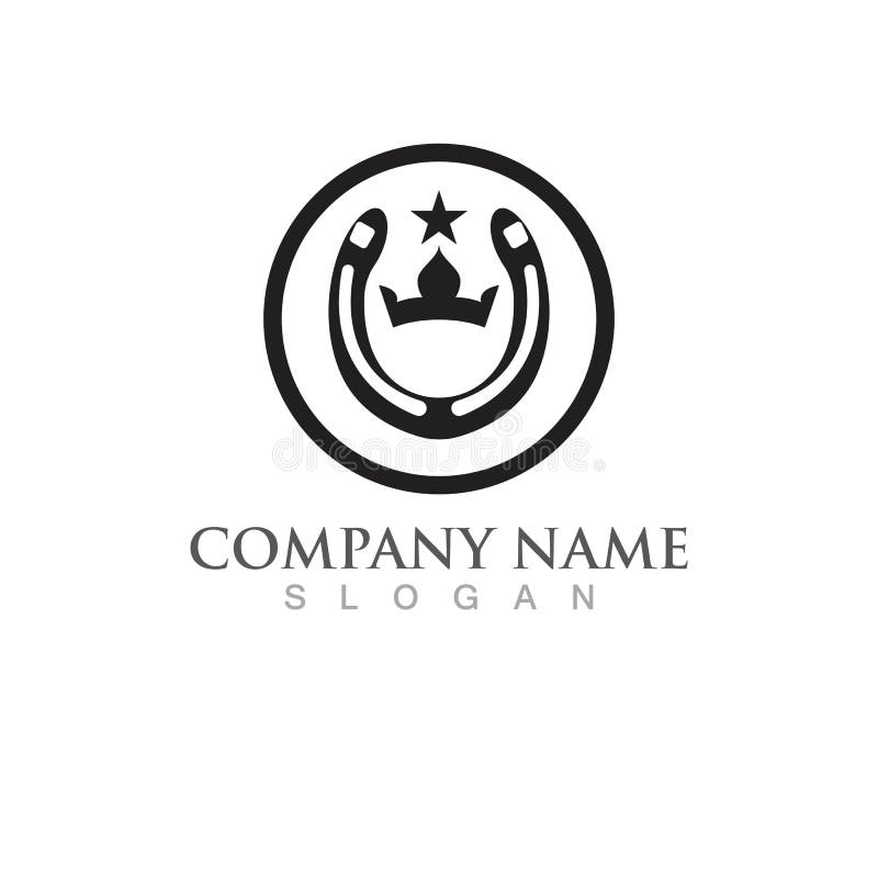 Horseshoe Logo and Symbol Vector Image Stock Vector Illustration of