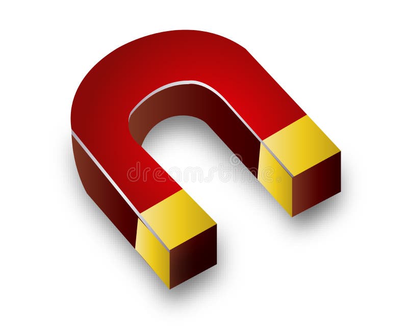 Horseshoe magnet stock illustration