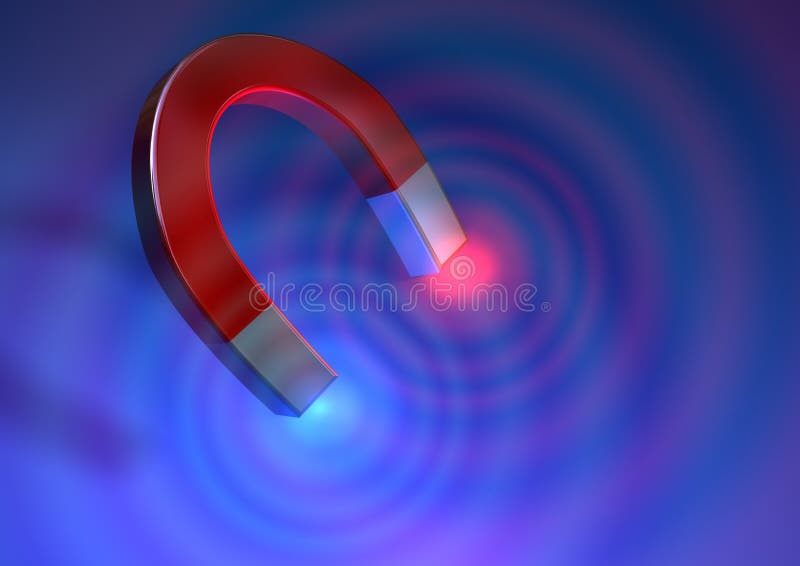 Horseshoe magnet stock illustration