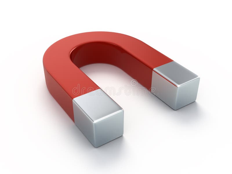 Horseshoe magnet royalty free illustration