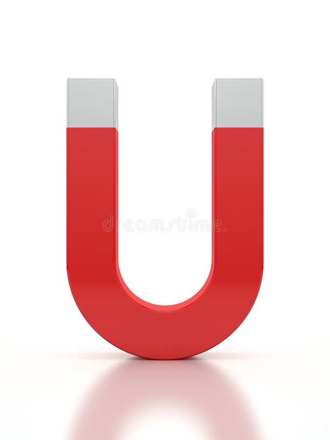 Horseshoe magnet royalty free illustration