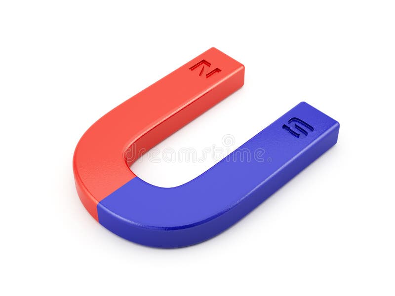 Horseshoe magnet stock illustration