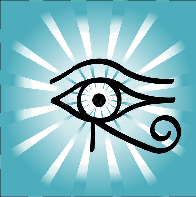 Horus Auge stock abbildung. Illustration von schutz