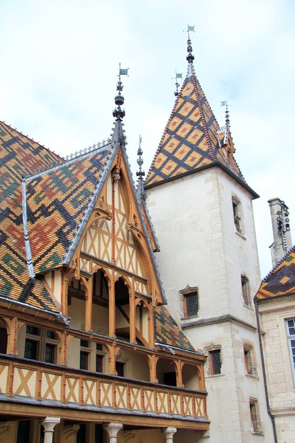 Hospices de Beaune, Frankrike royaltyfria foton Hospices de Beaune, Frankrike royaltyfria foton