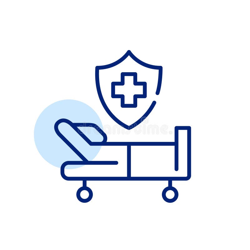 Hospital Bed. Inpatient Services Covered by Healthcare Plan. Pixel ...