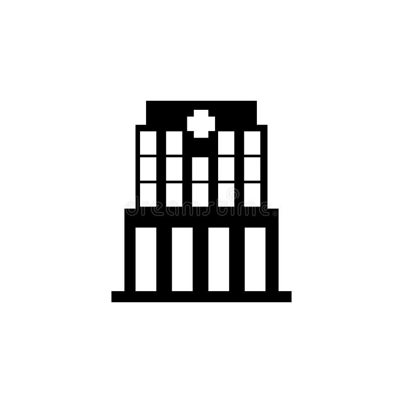 Hospital building front icon vector illustration Hospital building front icon vector illustration