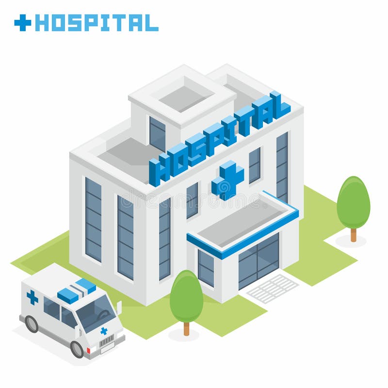 Hospital building royalty free illustration Hospital building royalty free illustration