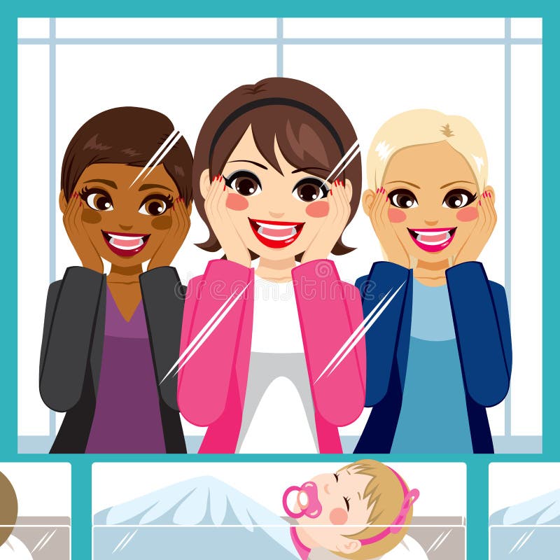 Hospital de maternidade das mulheres ilustração royalty free Hospital de maternidade das mulheres ilustração royalty free