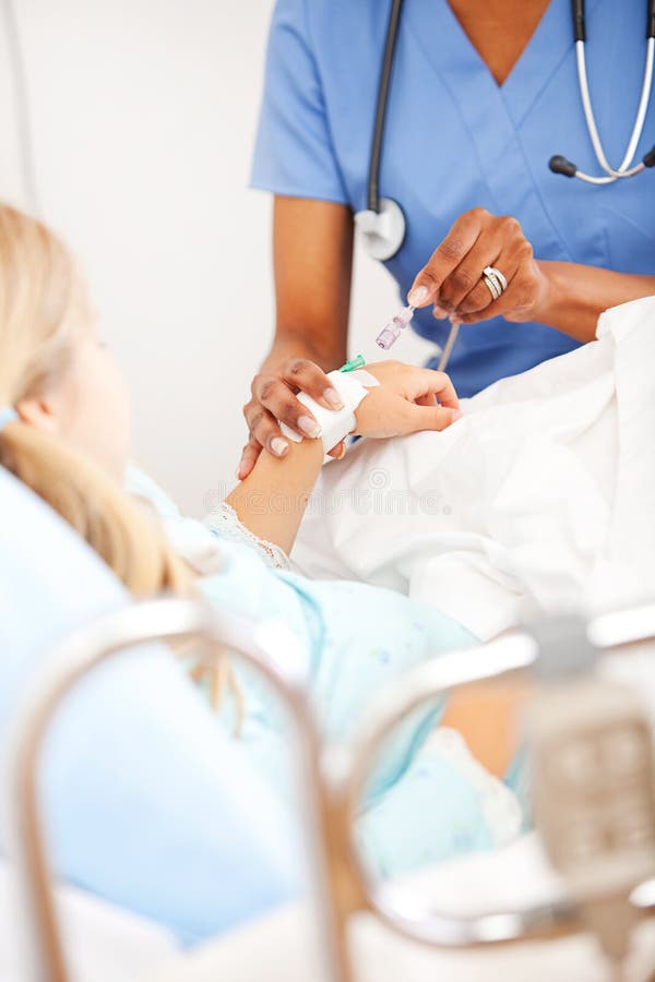 Hospital: Focus on IV Insertion on Child stock images Hospital: Focus on IV Insertion on Child stock images