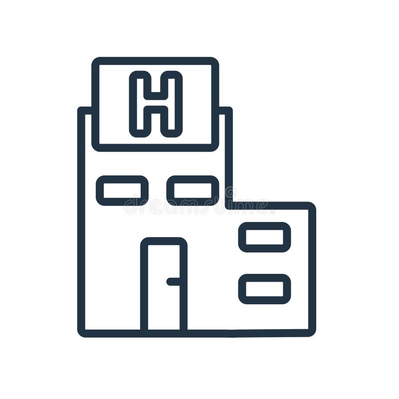 Hospitalization Linear Icon. Modern Outline Hospitalization Logo Stock