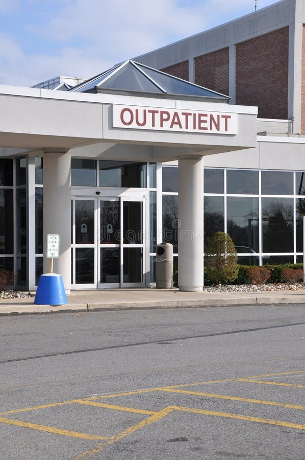 Hospital Outpatient Entrance Stock Photo - Image of asphalt, hospital