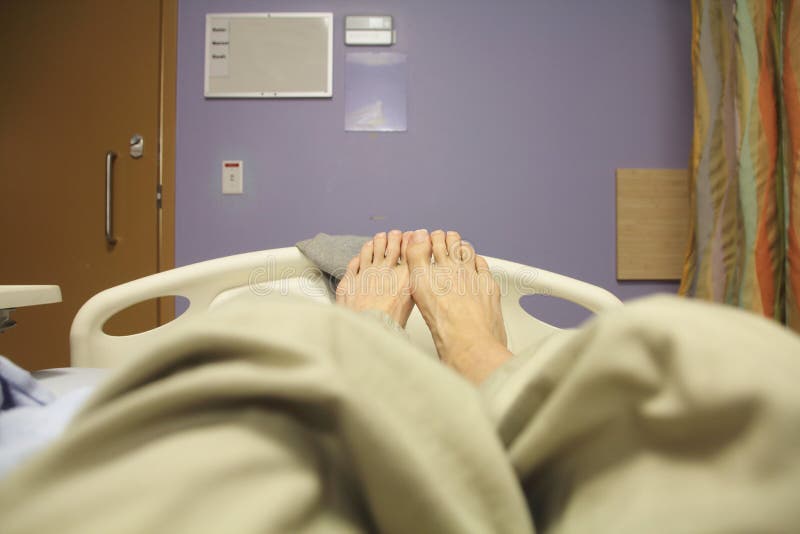 Hospital Patient Point of View stock photo