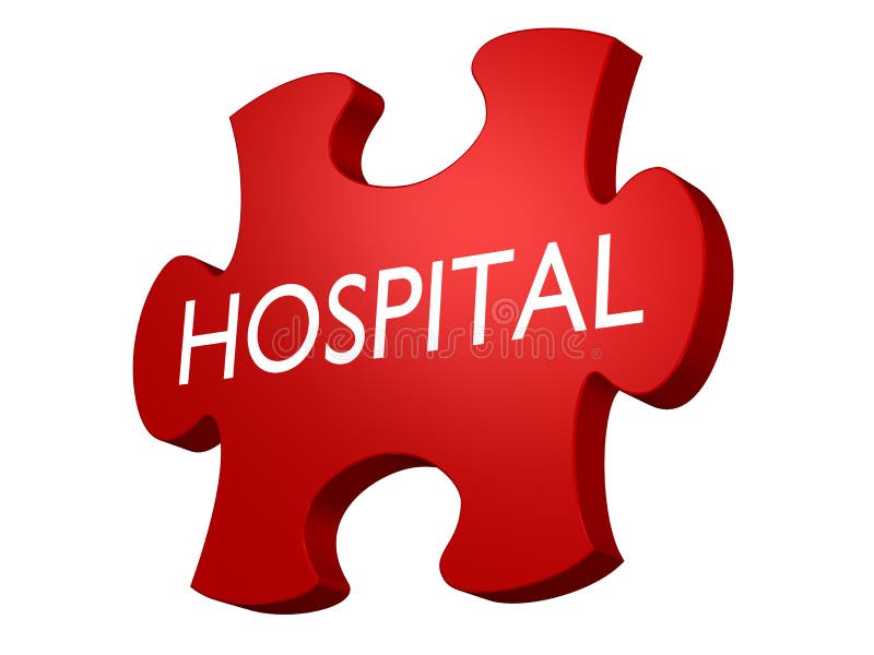 Hospital puzzle royalty free illustration Hospital puzzle royalty free illustration