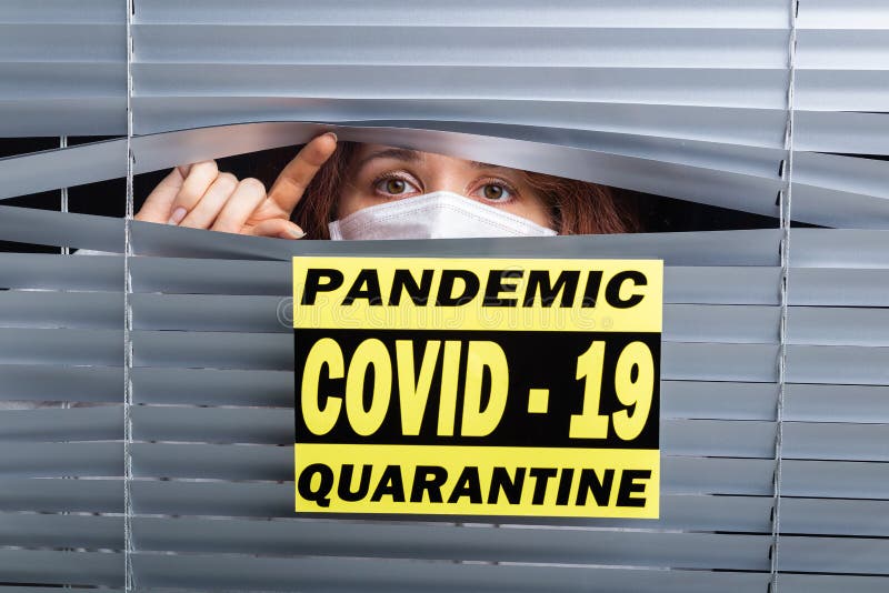 Hospital quarantine or isolation of patient standing alone in room with hopeful for treatment of Coronavirus COVID-19 Pandemic, Outbreak Efforts prevent virus spreading hazard controls.
