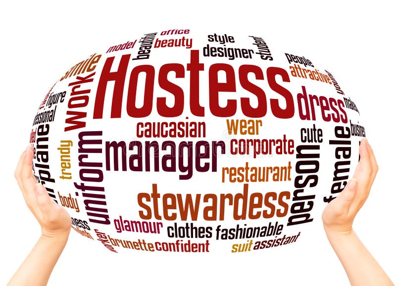 Hostess Word Cloud Sphere Concept Stock Photo Image of dress