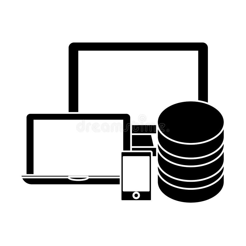 Hosting technology base center icon royalty free illustration