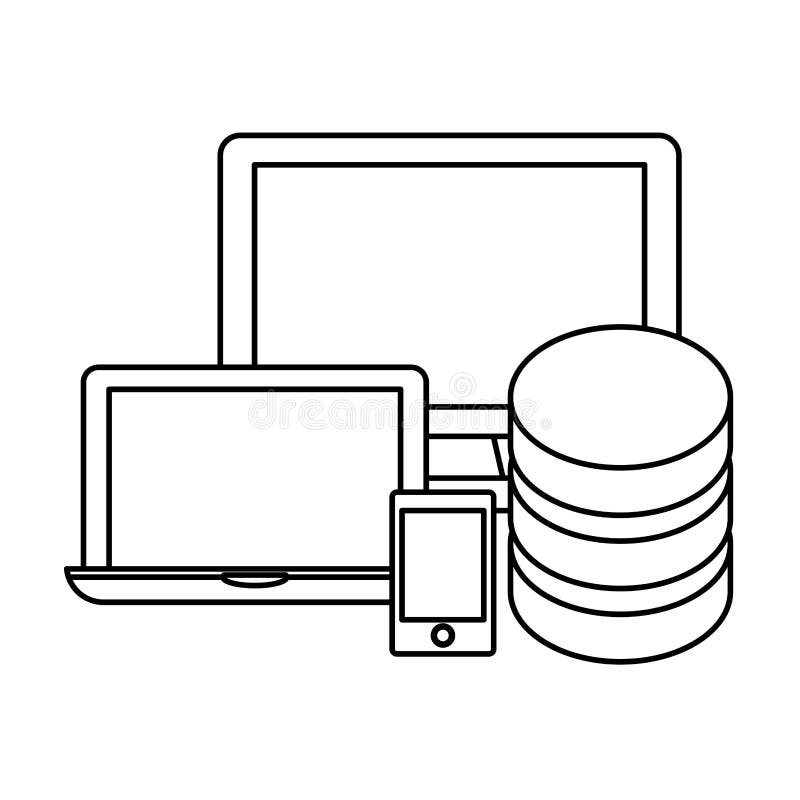 Hosting technology base center icon royalty free illustration