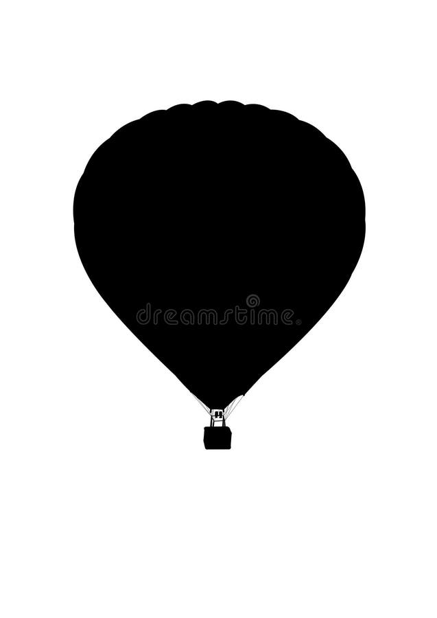 Hot air ballon silhouette 2