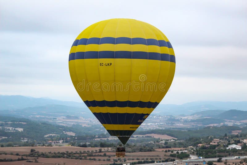 Hot Air Balloon in Barcelona, Spain. Editorial Stock Photo Image of