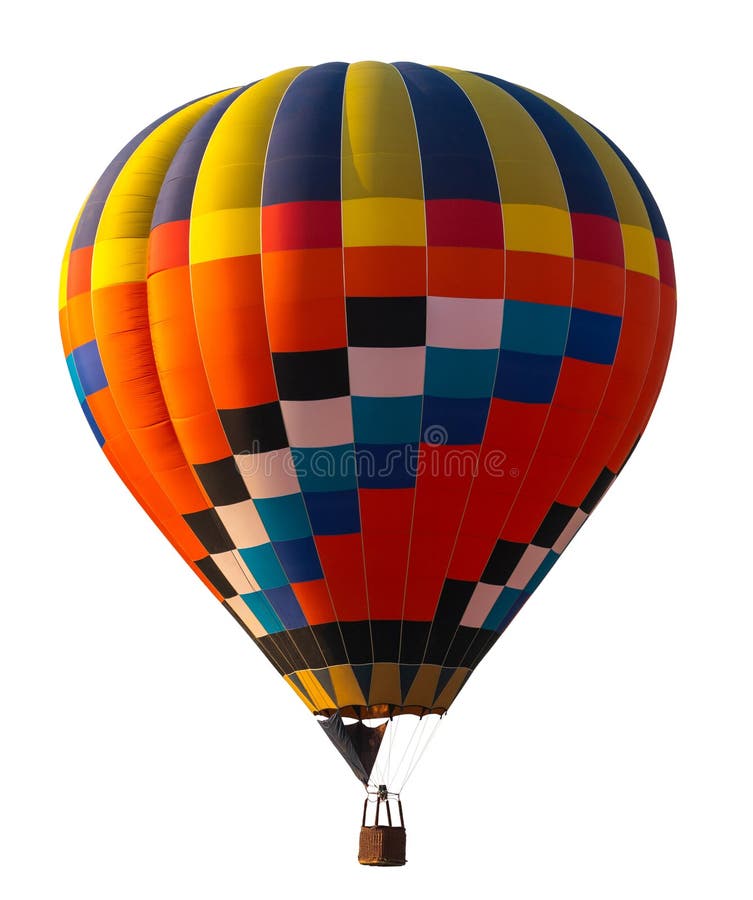 Hot Air Balloon Isolated on White Background Stock Image Image of