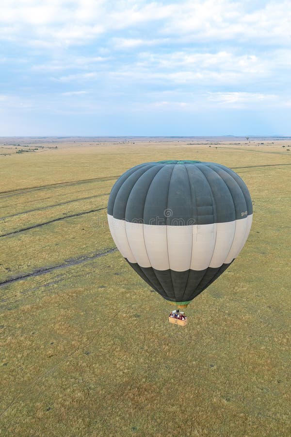 Hot Air Balloon over the Masai Mara, Kenya, Africa stock image Hot Air Balloon over the Masai Mara, Kenya, Africa stock image