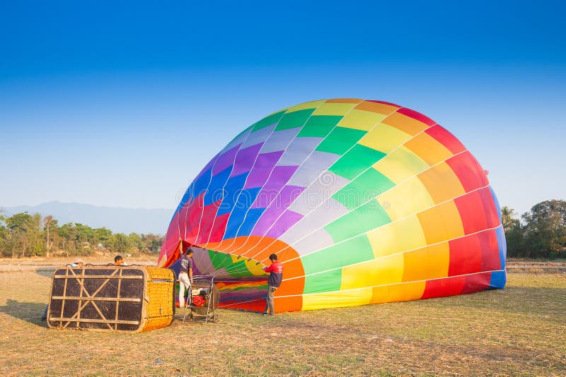 Hot Air Balloon on Sky in Laos Editorial Stock Photo Image of