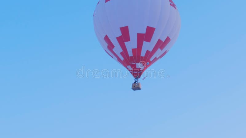 Hot air balloon takes off