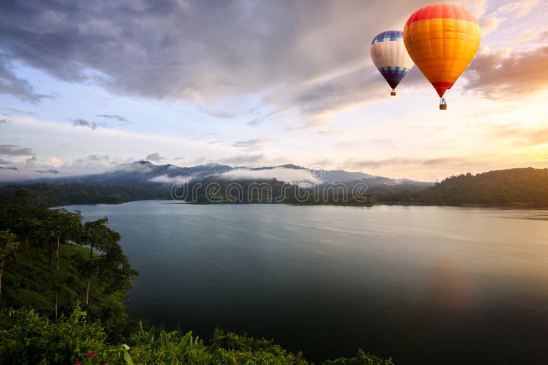 Hot air balloons floating royalty free stock photos Hot air balloons floating royalty free stock photos