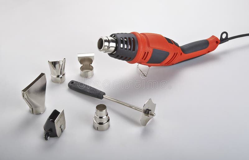 Hot Air Gun.with Accessories Stock Photo Image of grey, tool 31029278