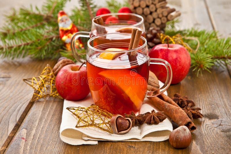 Hot beverage for christmas stock image. Image of baubles 35507491