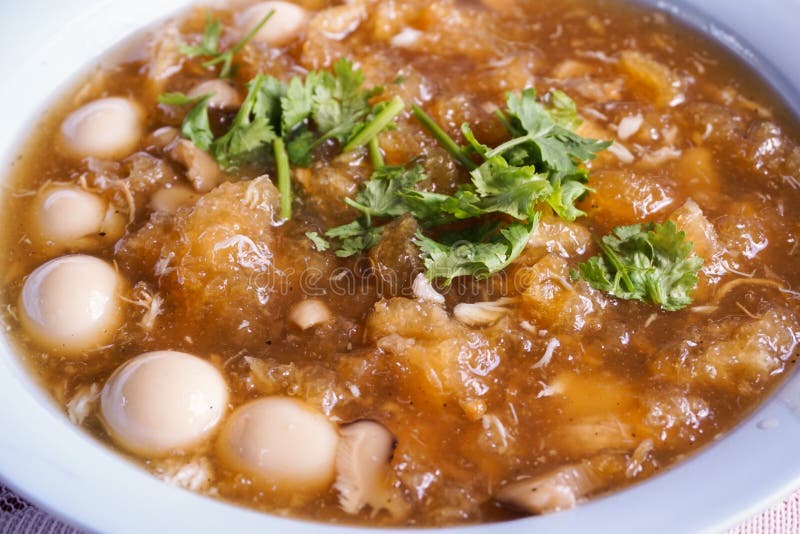 Braised Fish Maw Thailand Healthy Food Stock Photo Image of bamboo, seasoning 134262834