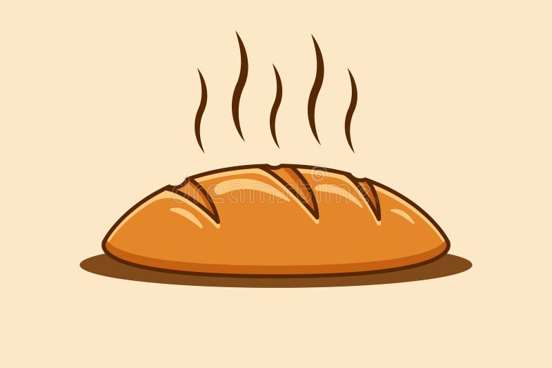 Hot bread logo design vector flat isolated illustration vector illustration