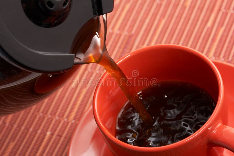 Hot brewed coffee stock photo. Image of morning, teapot 6036578