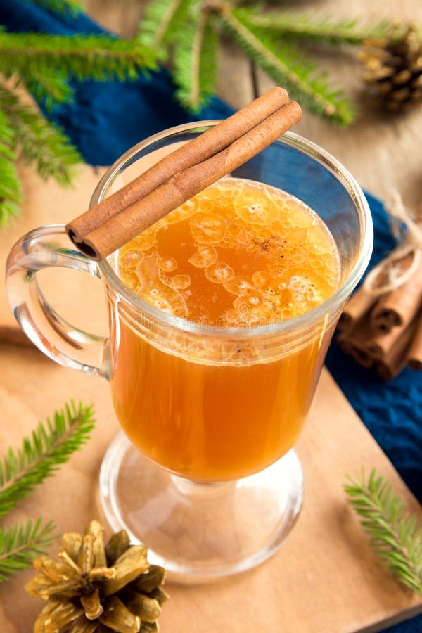 Hot buttered rum cocktail