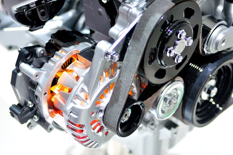 Hot car alternator. stock image. Image of expensive, efficient 65478887